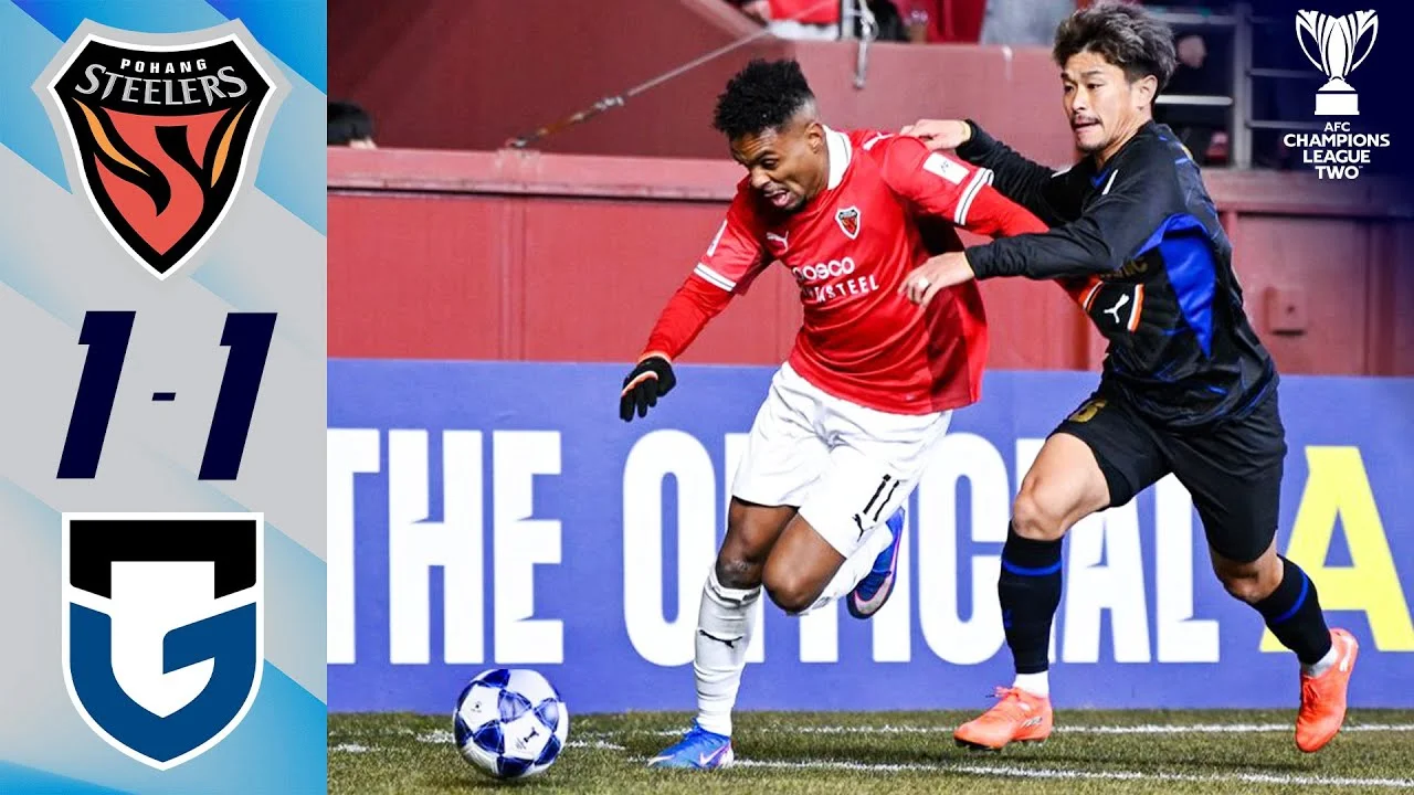 خلاصه بازی پوهانگ استیلرز 1 - 1 گامبا اوزاکا