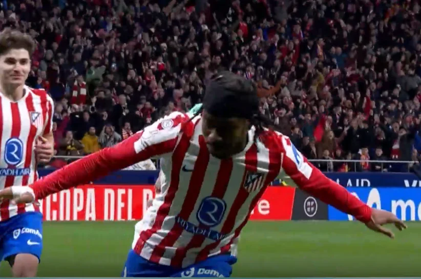 گل سوم اتلتیکو مادرید مقابل بارسلونا توسط آدمولا لوکمن