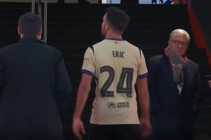 صحنه اخراج اریک گارسیا مقابل اتلتیکو مادرید