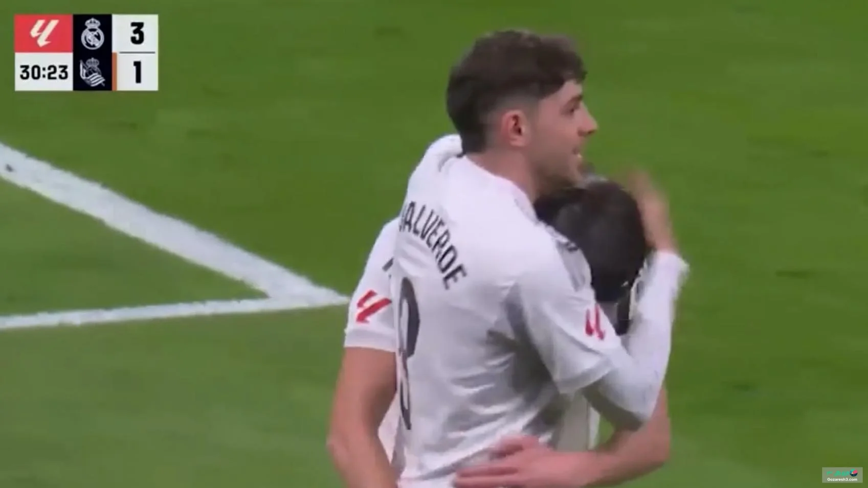 گل سوم رئال مادرید به رئال سوسیداد توسط والورده