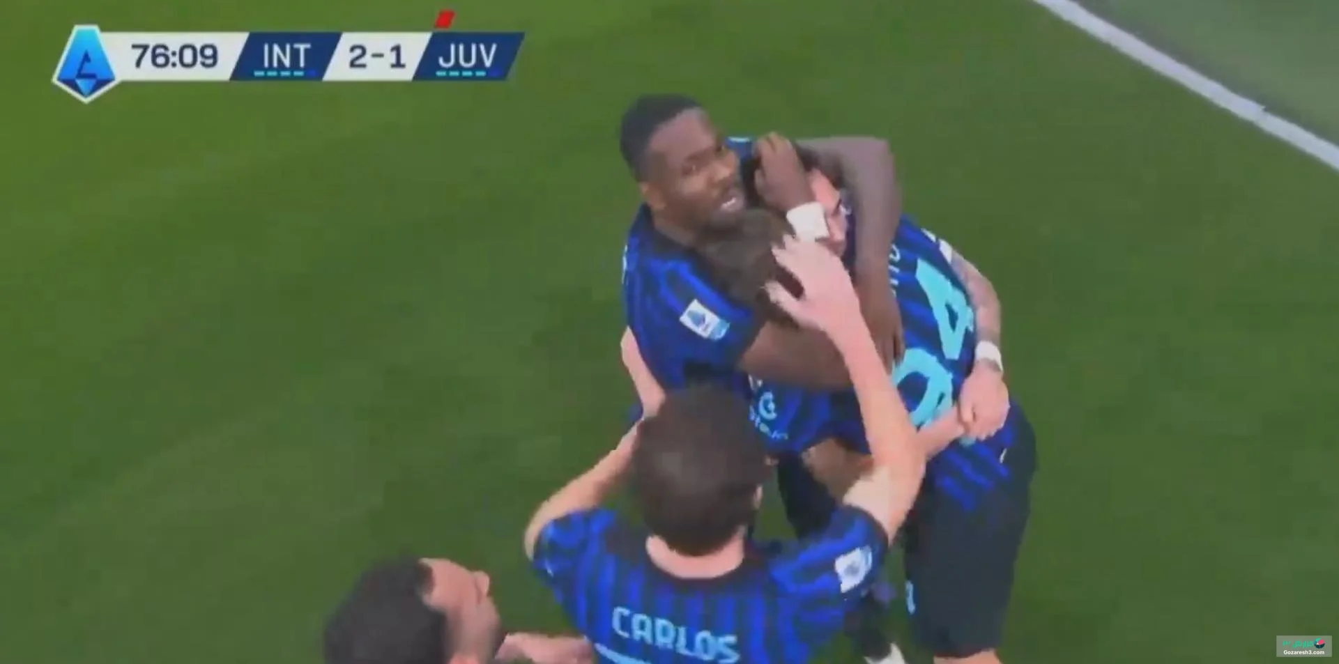 گل دوم اینتر به یوونتوس توسط اسپوسیتو