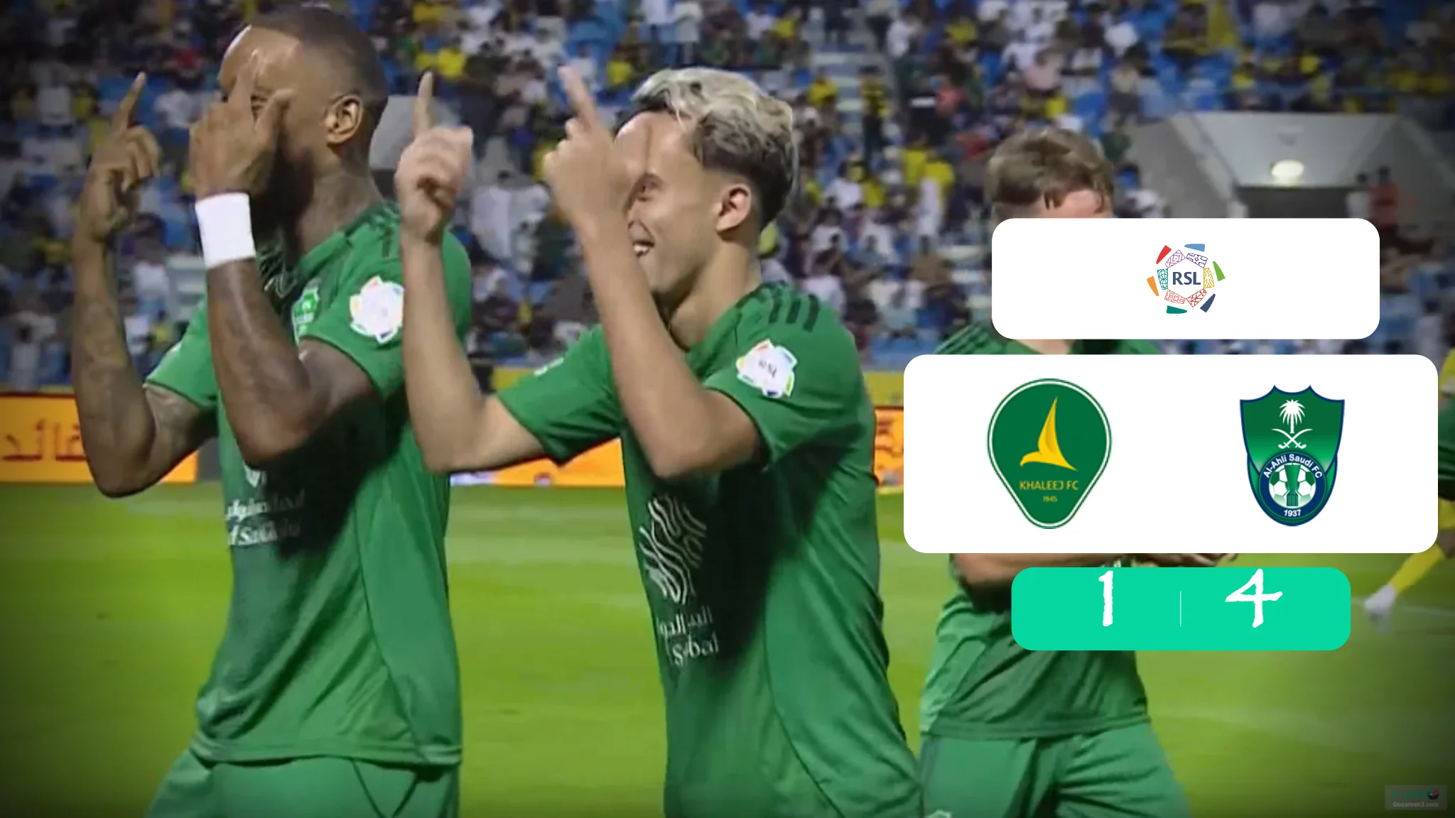 خلاصه بازی الخلیج 1 - 4 الاهلی عربستان
