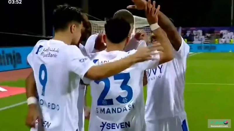 گل اول الهلال به الفیحا توسط سلطان منداش