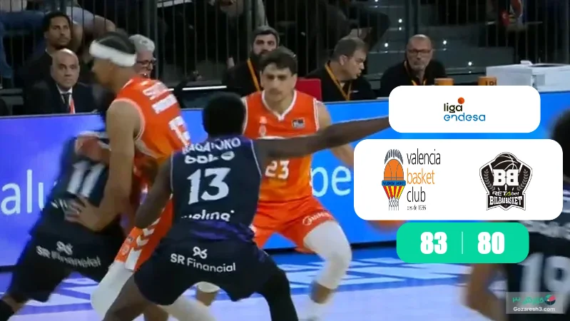 خلاصه بسکتبال والنسیا 83 - 80 بیلبائو
