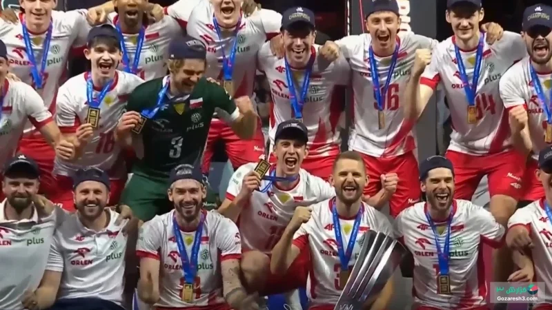 جشن قهرمانی لهستان در لیگ ملت های والیبال ۲۰۲۶